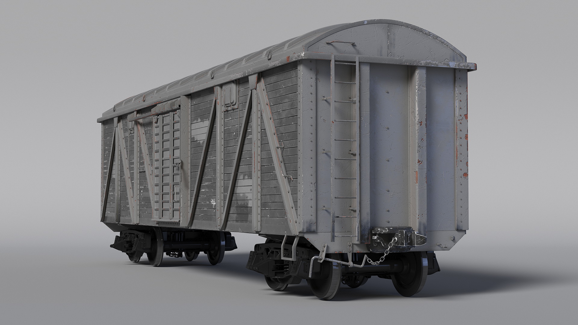 Cargo Wagon Black 3D