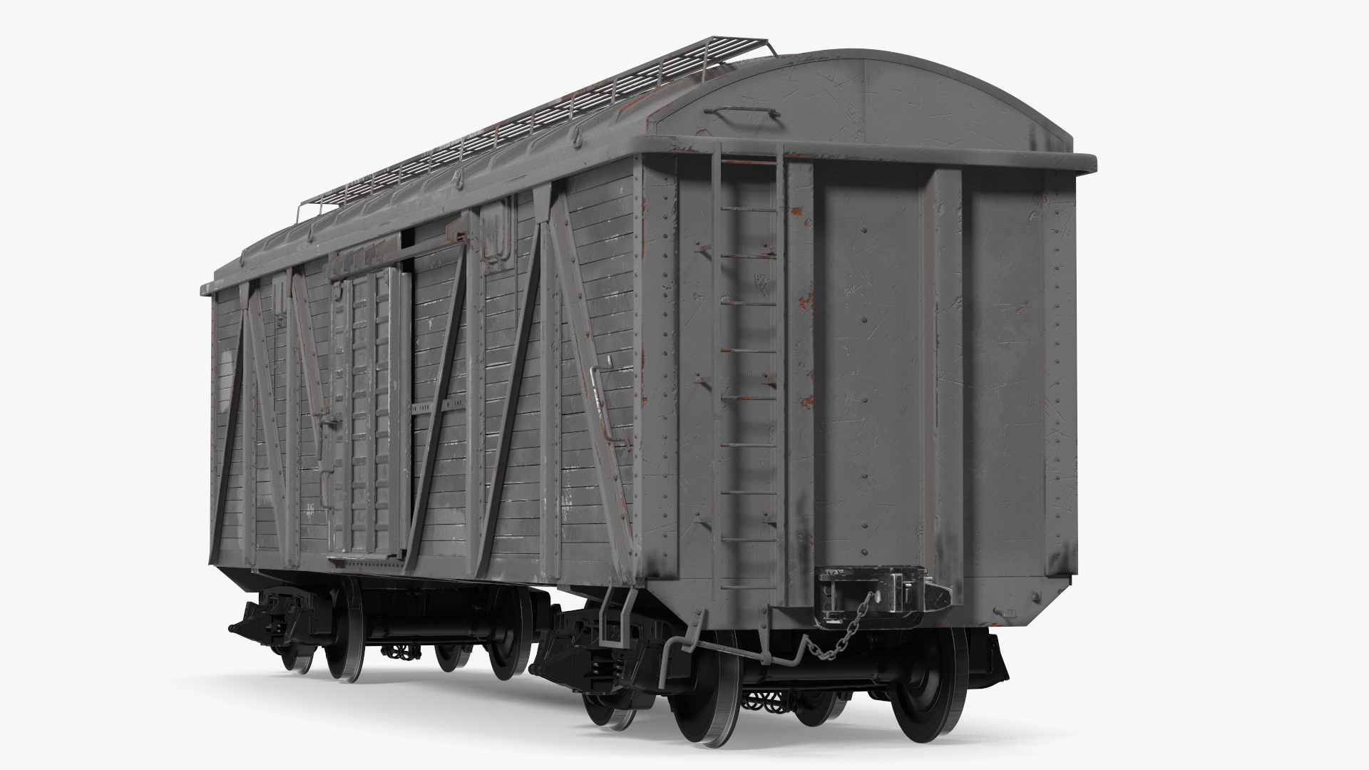 Cargo Wagon Black 3D