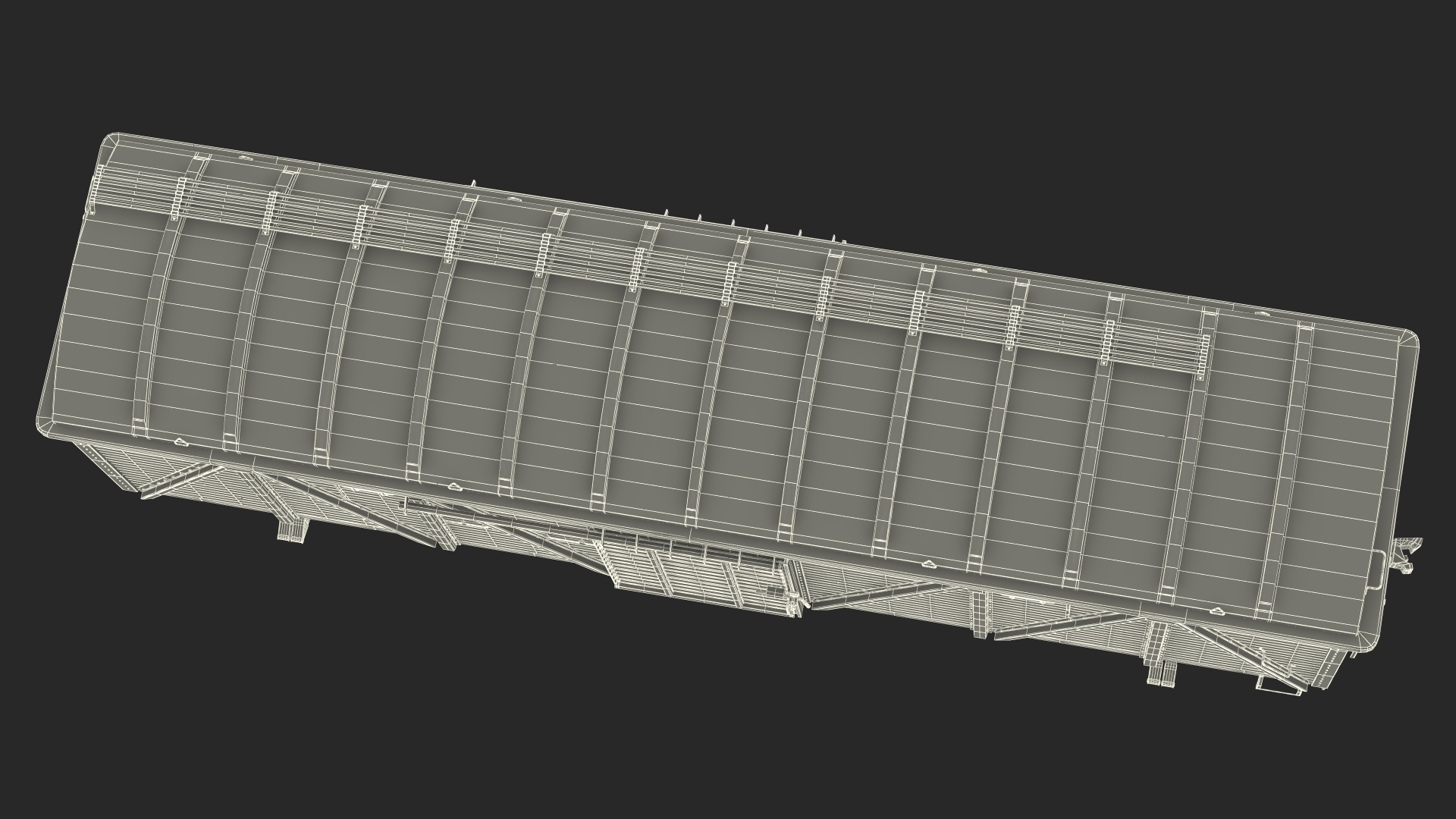Cargo Wagon Black 3D