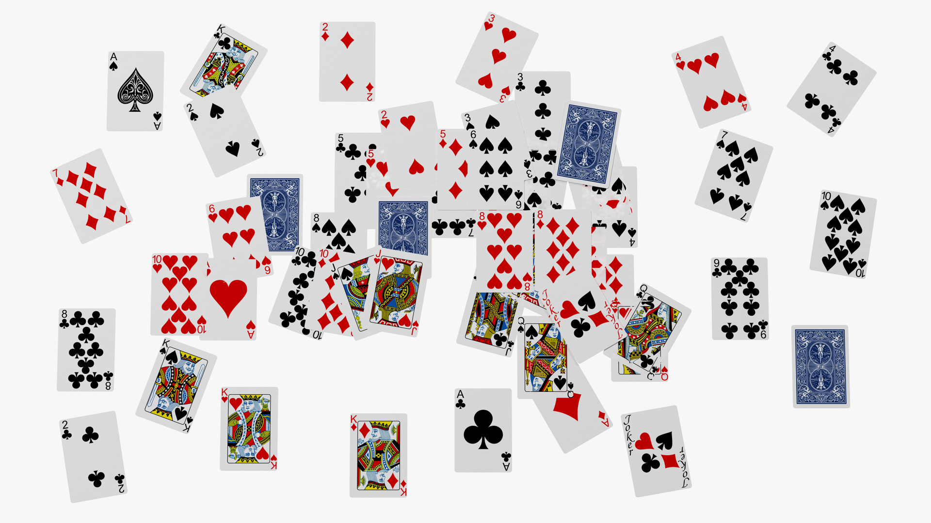 3D Full Deck of Playing Cards