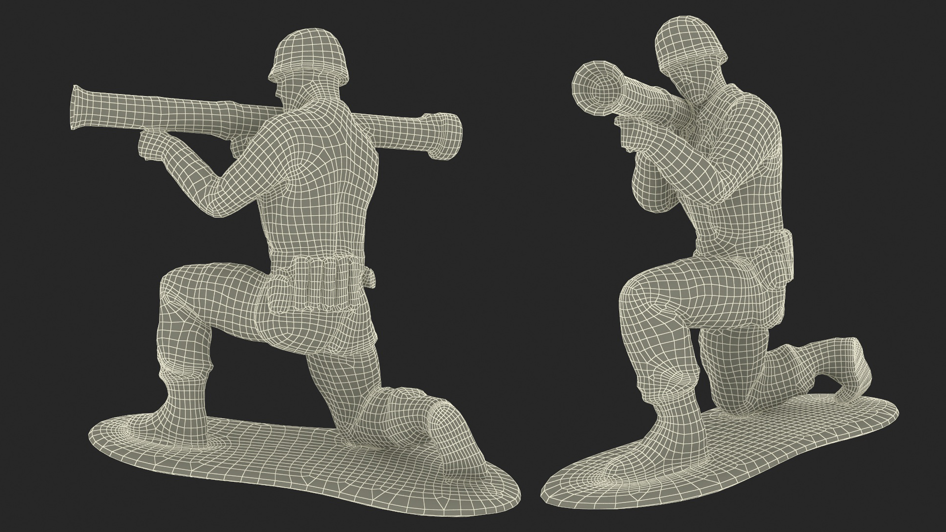 3D model Toy Soldier with Rocket Launcher Bazooka
