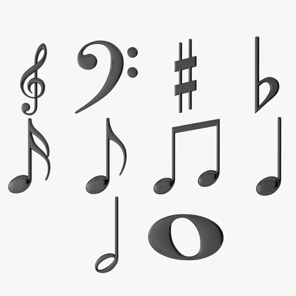 Plastic Musical Notes, view 4