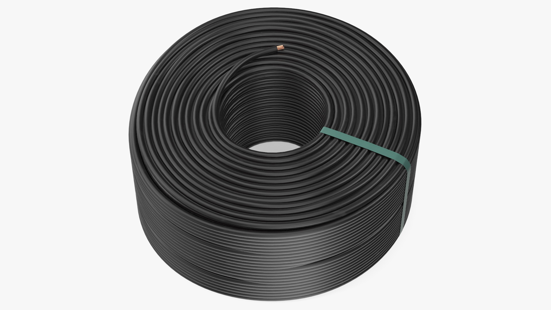 3D model Coil Cable Flexible Black