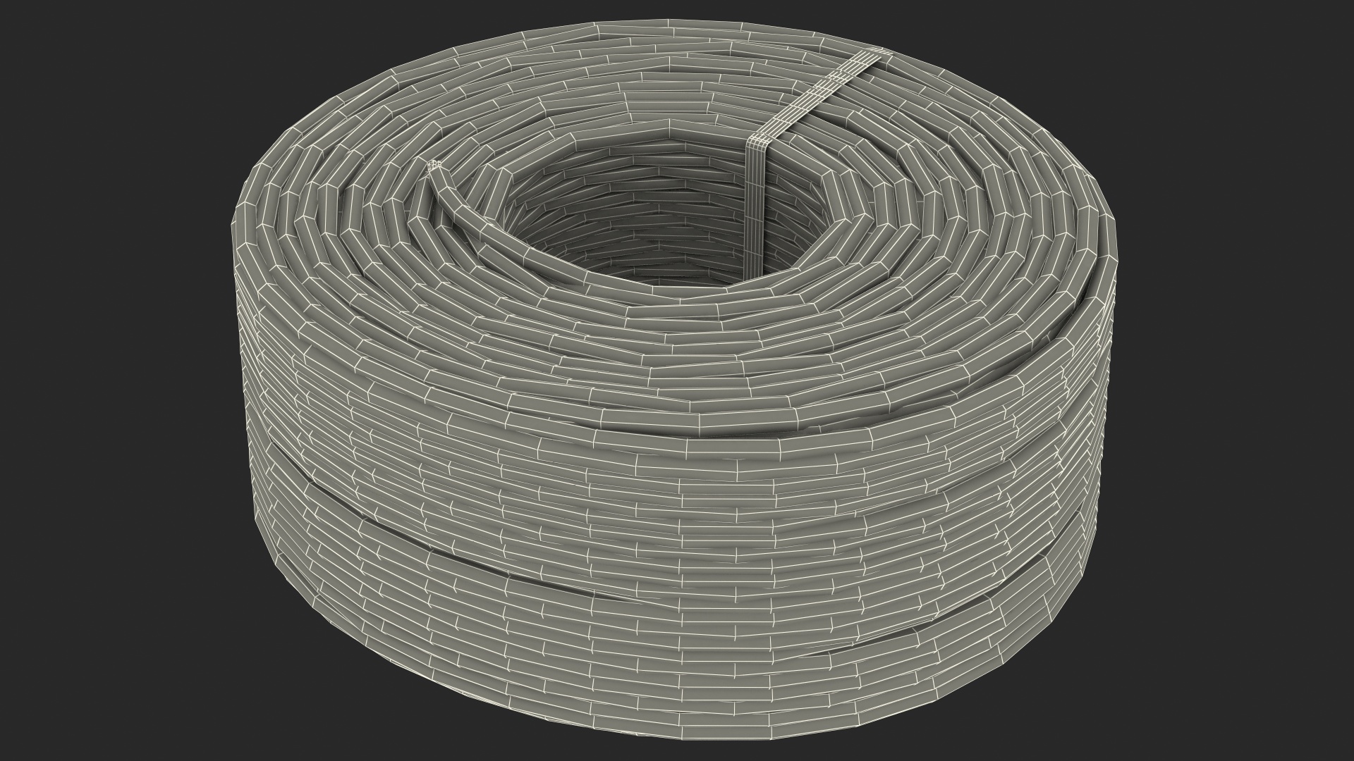 3D model Coil Cable Flexible Black