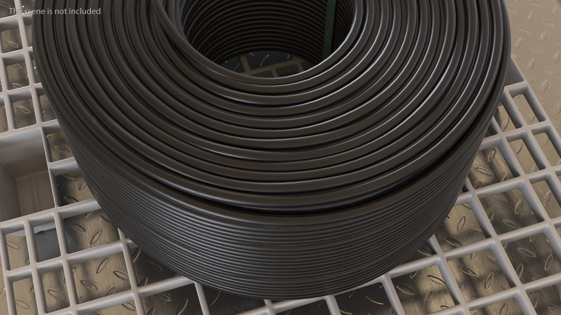 3D model Coil Cable Flexible Black