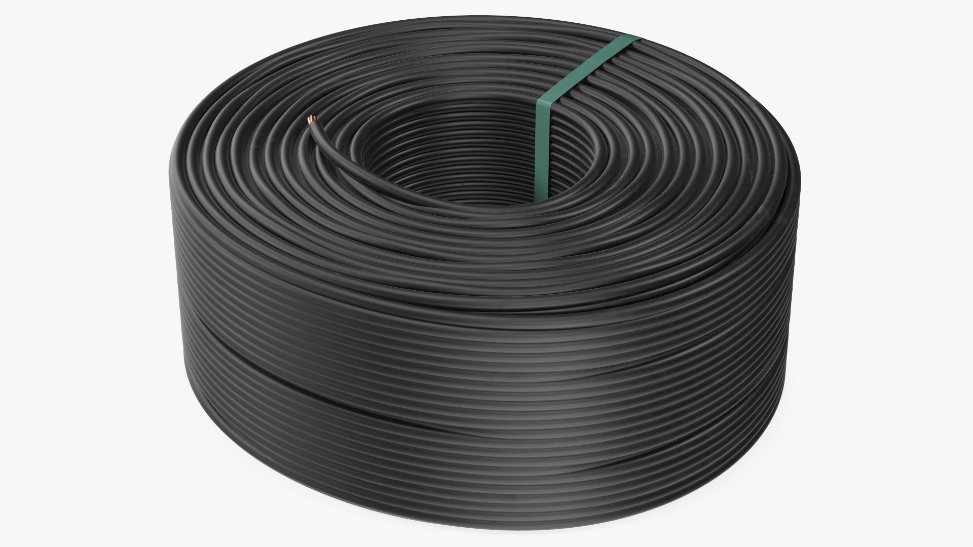 3D model Coil Cable Flexible Black