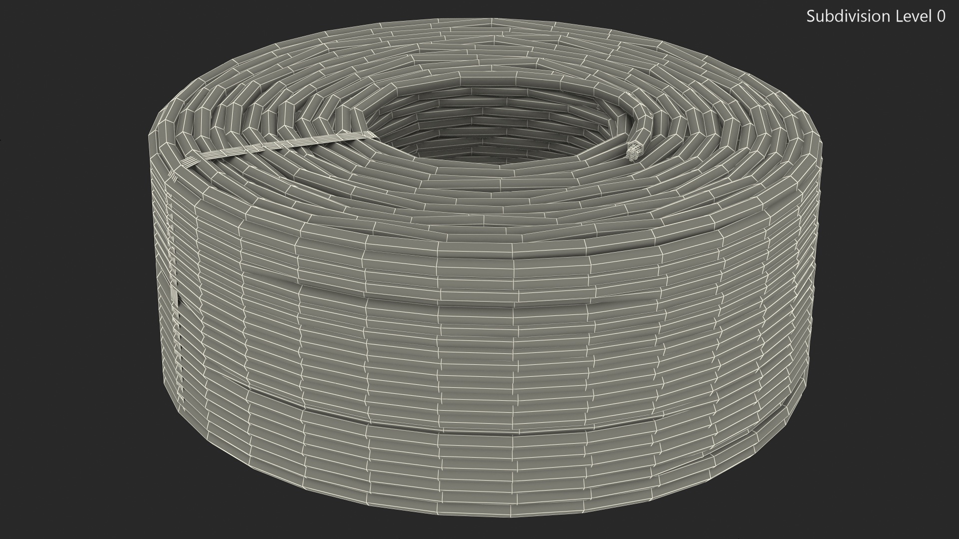 3D model Coil Cable Flexible Black