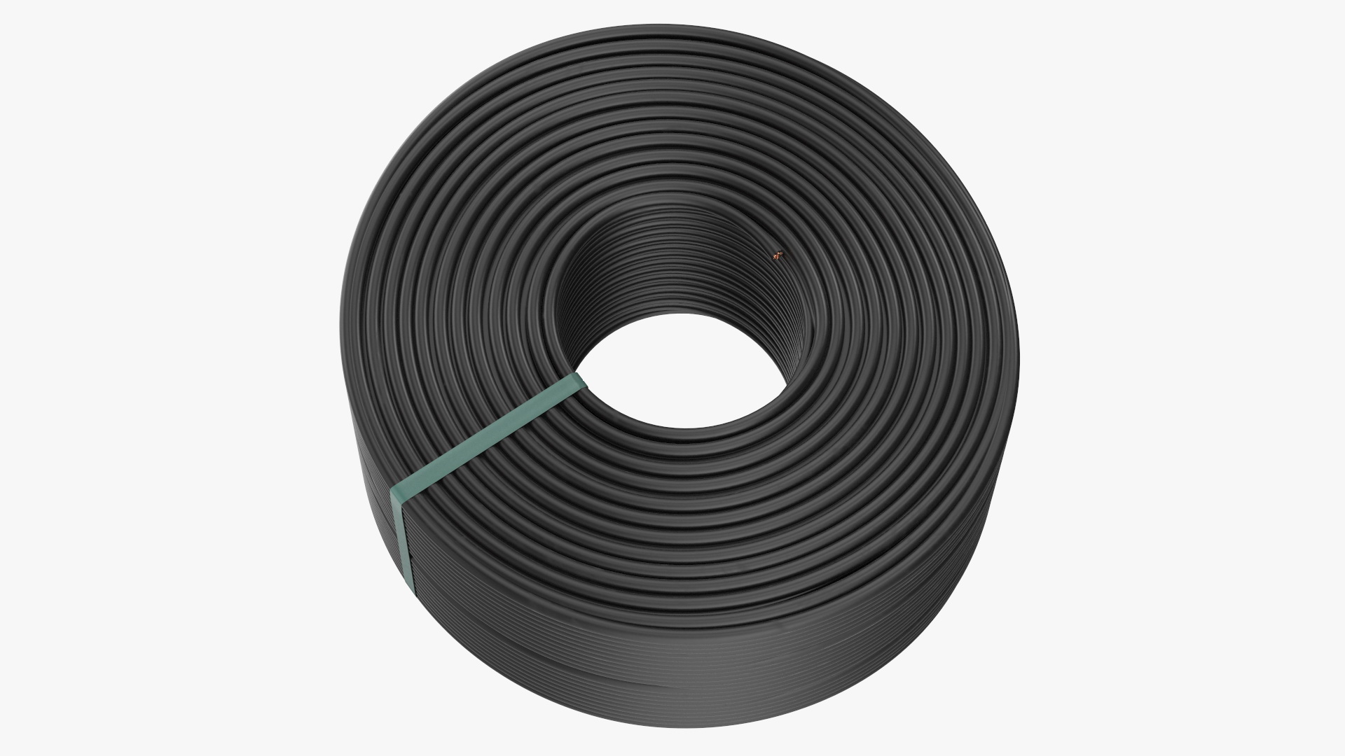 3D model Coil Cable Flexible Black