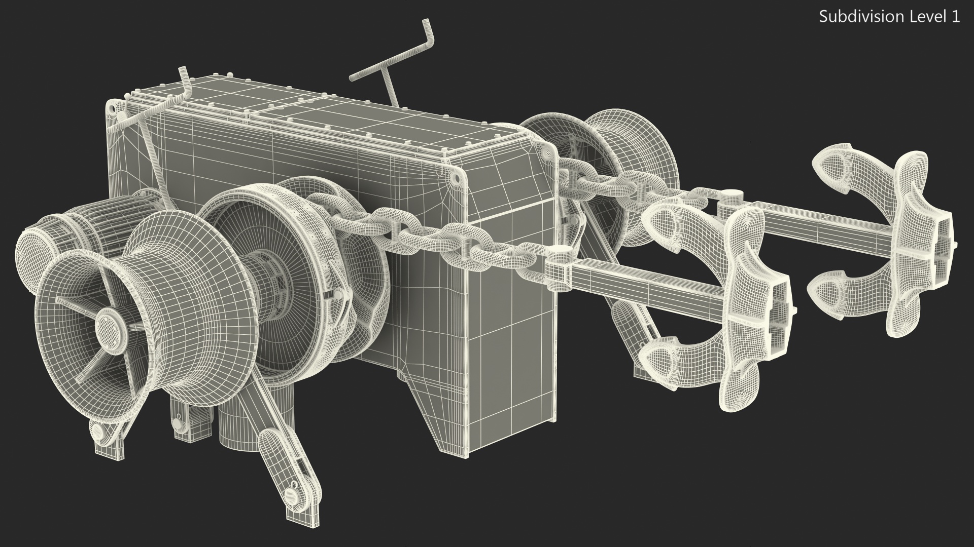 Marine Anchor Windlass 3D