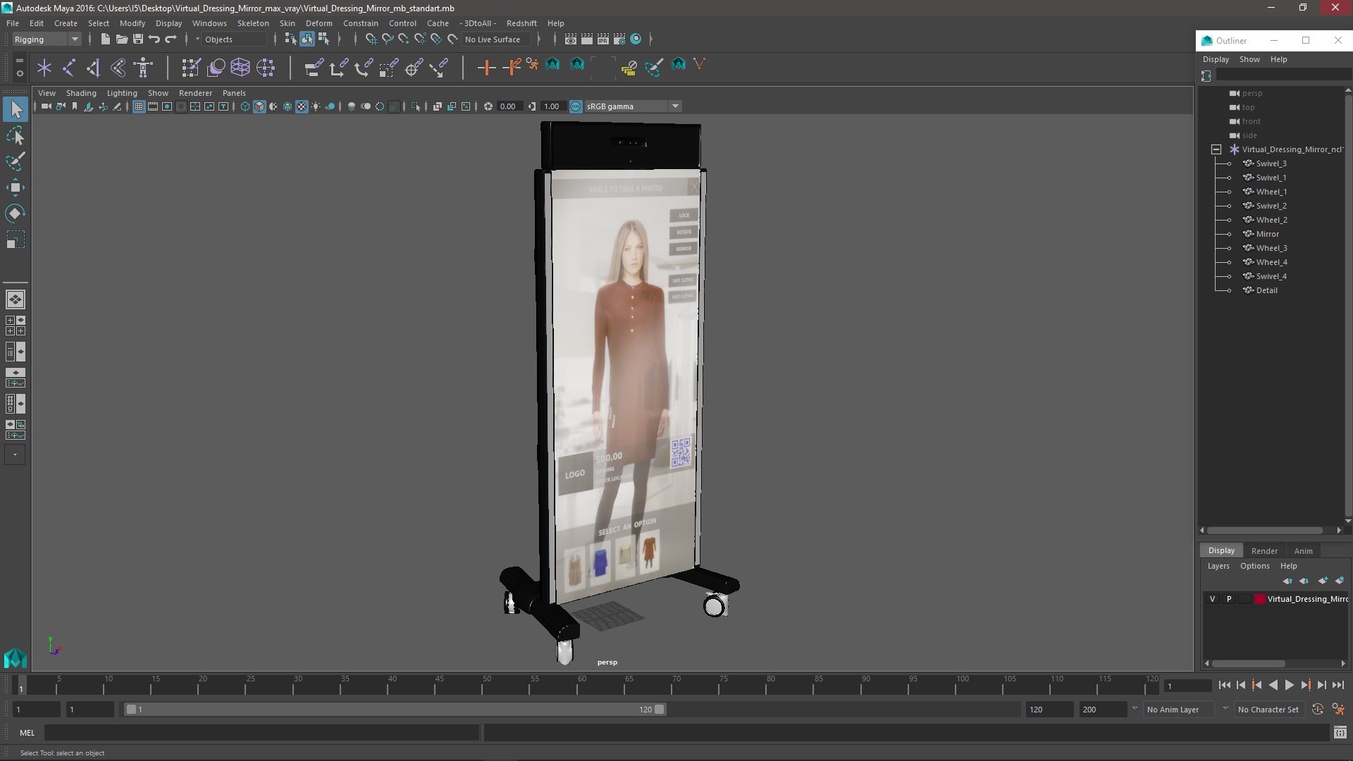 3D Virtual Dressing Mirror model