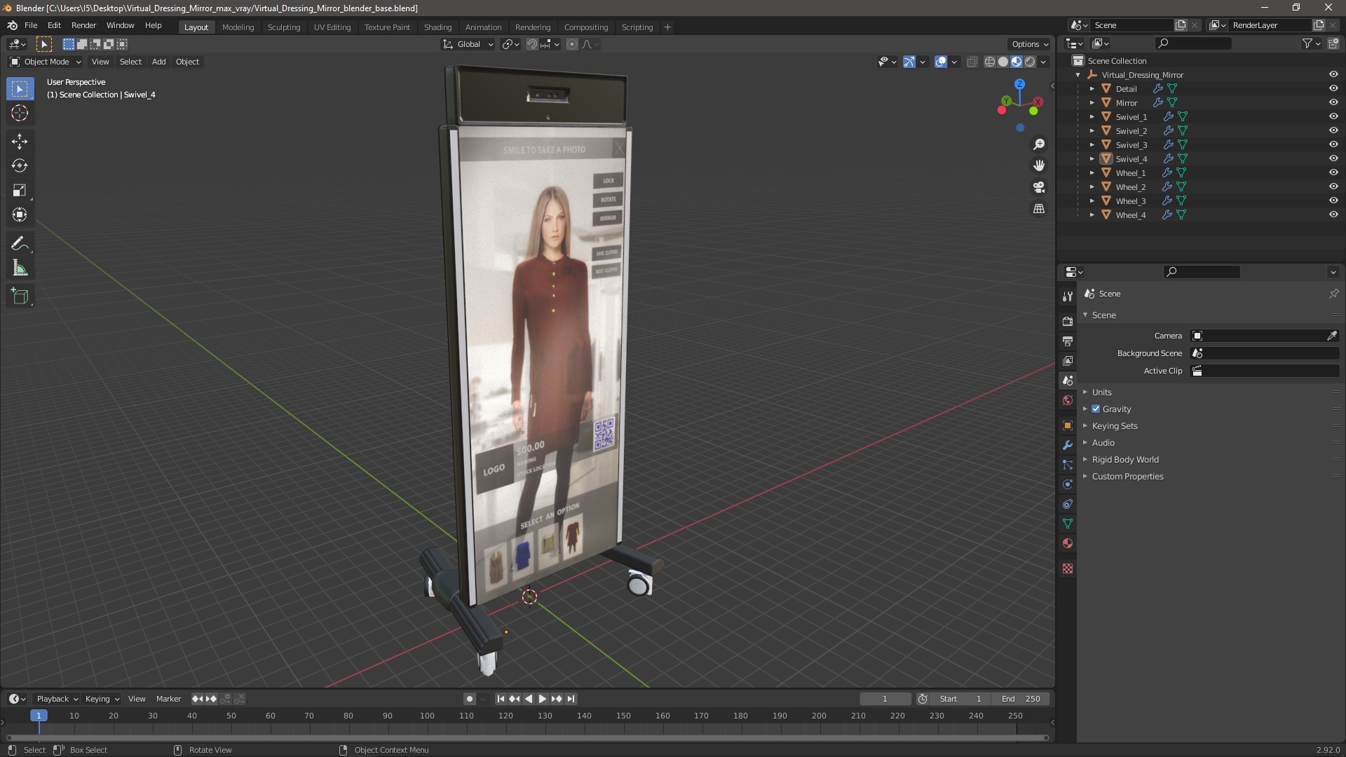 3D Virtual Dressing Mirror model