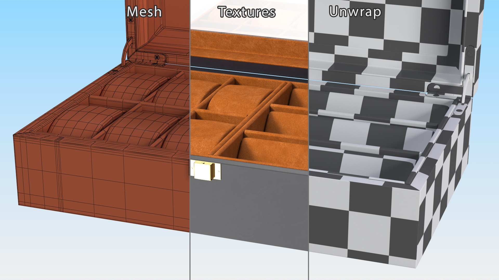 Box for Watches and Glasses 3D