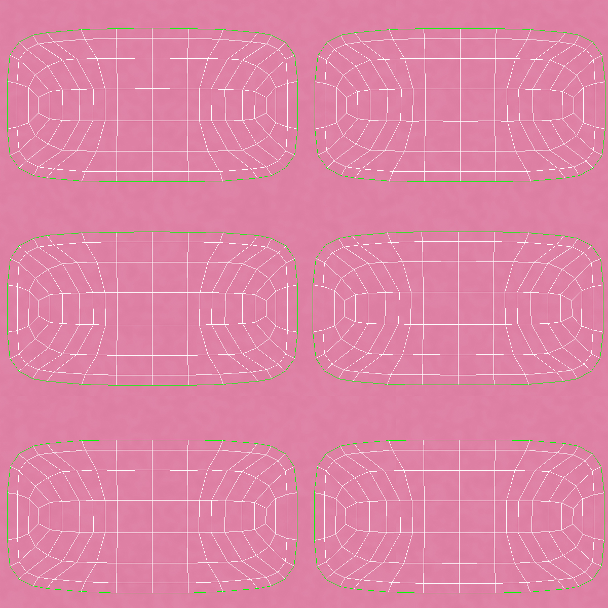 3D Fruit Chewing Gum Pads Purplepink model