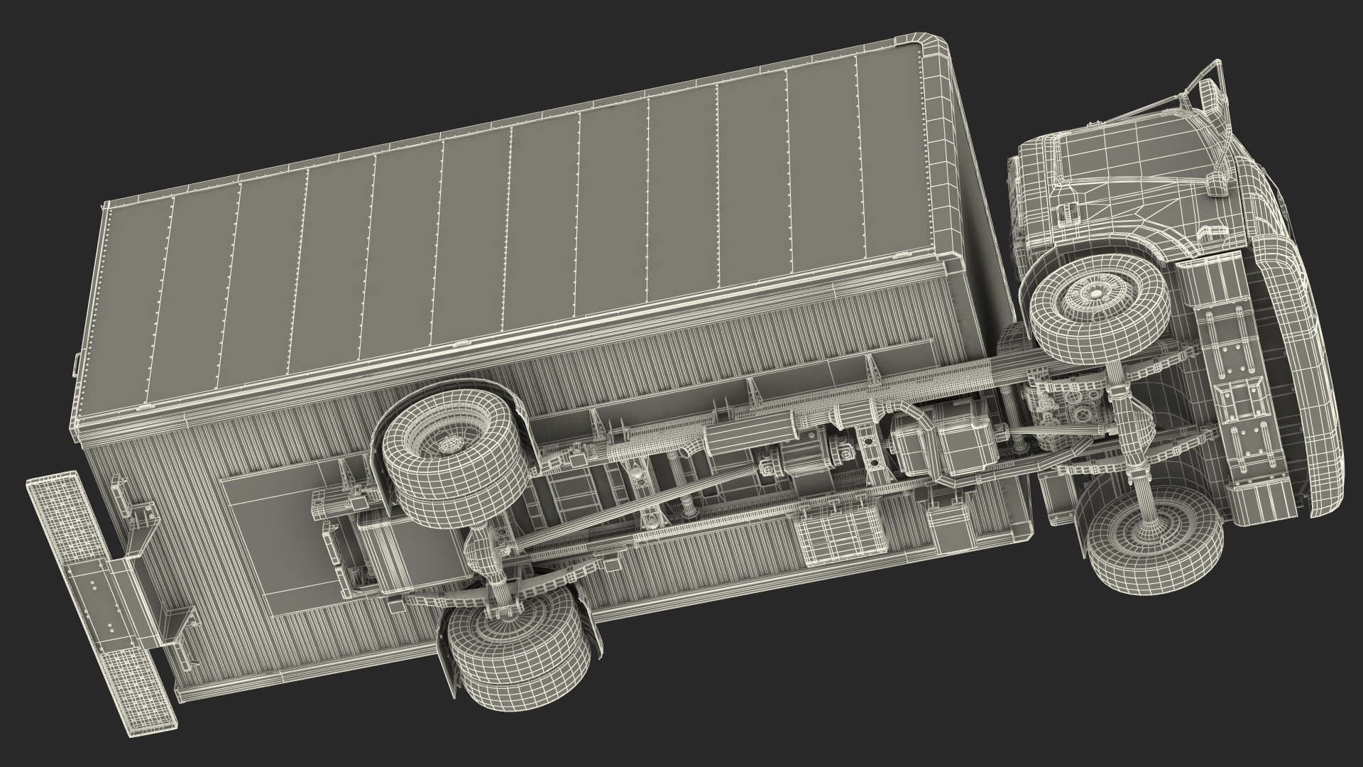 Freight Scanner HCVG with Isuzu Truck Rigged 3D model