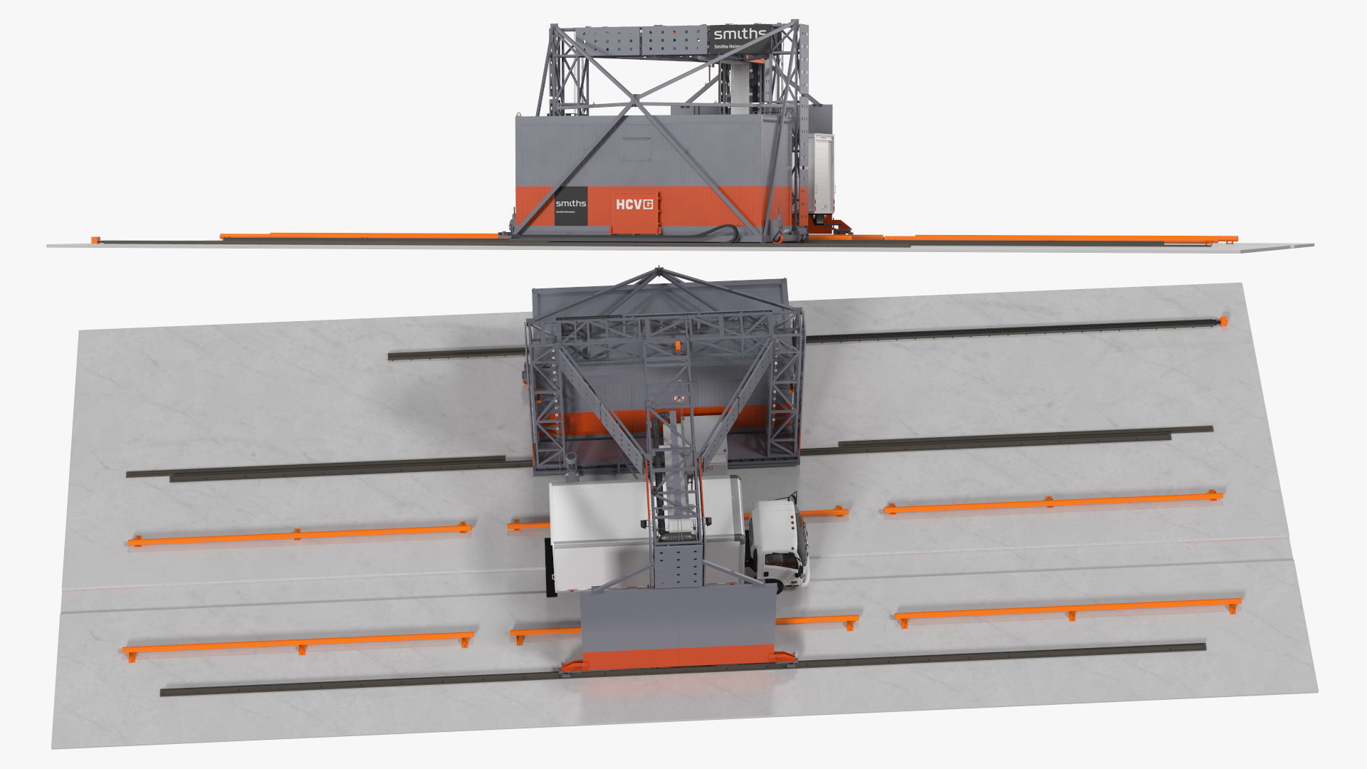 Freight Scanner HCVG with Isuzu Truck Rigged 3D model