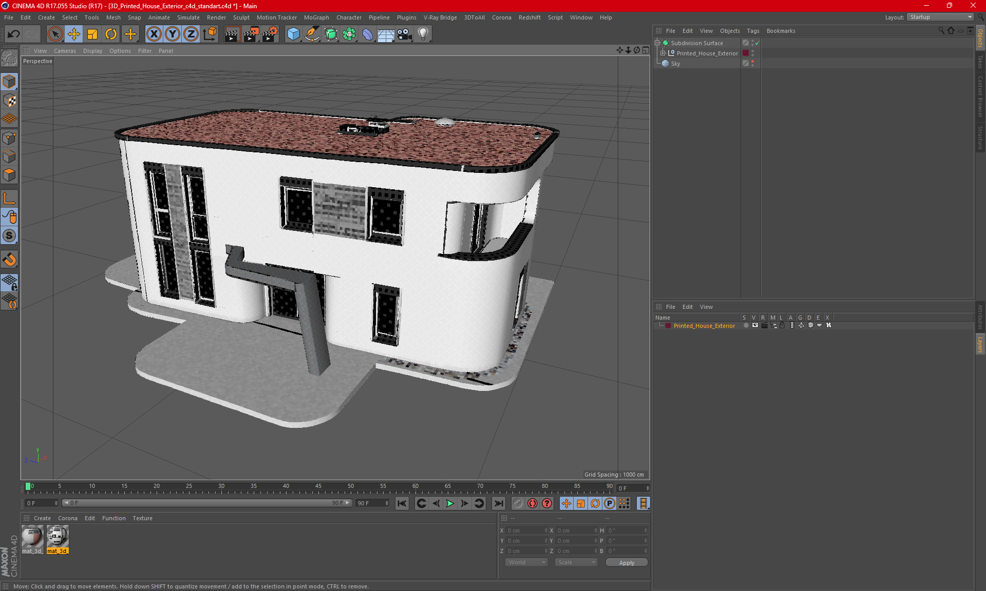 3D model 3D Printed House Exterior