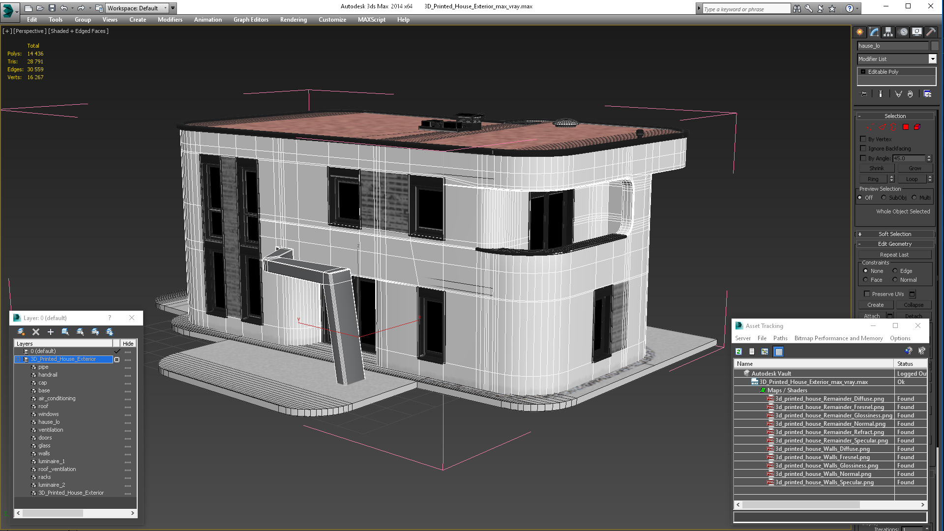 3D model 3D Printed House Exterior