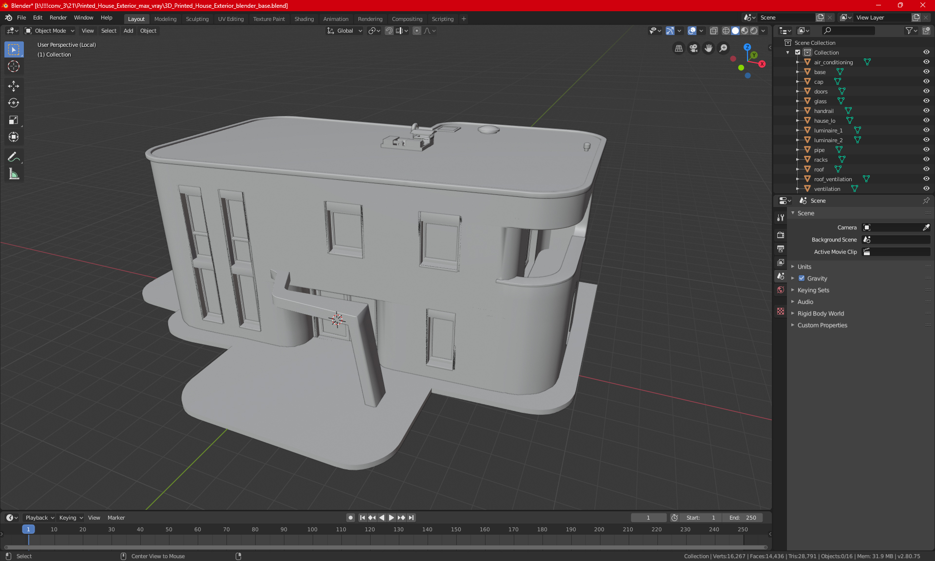 3D model 3D Printed House Exterior