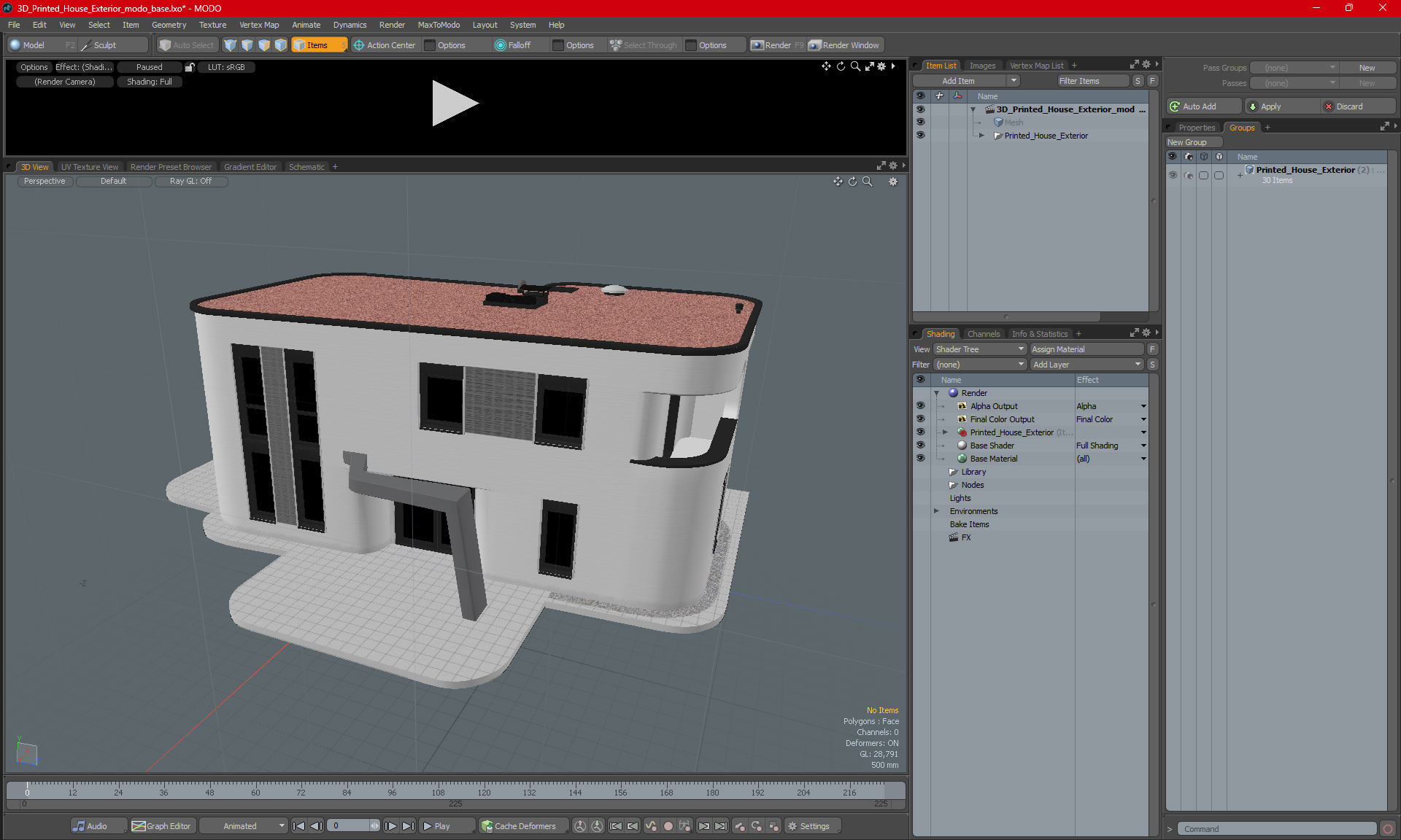 3D model 3D Printed House Exterior