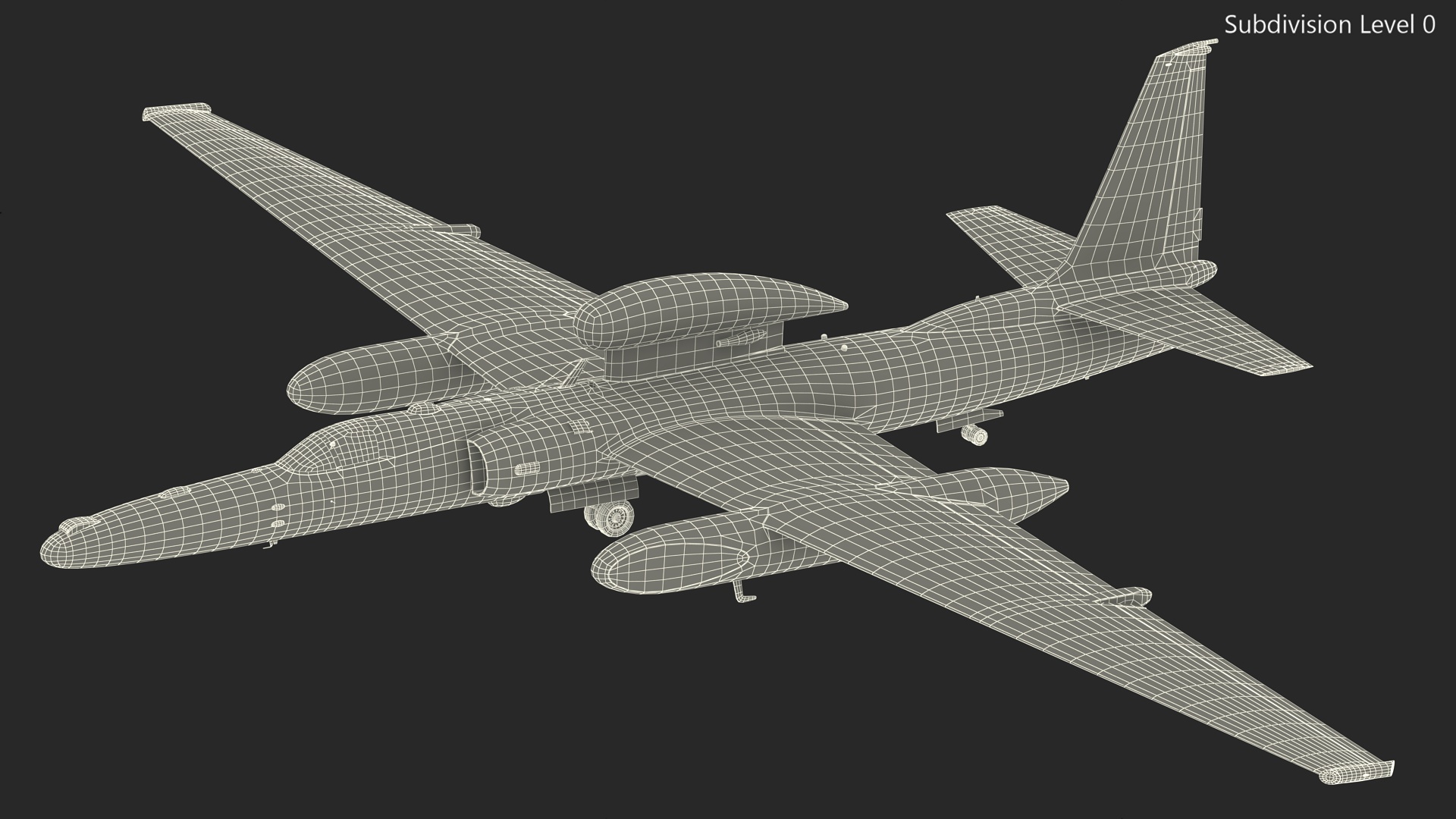 Aircraft Lockheed U_2 Dragon Lady Simple Interior 3D model