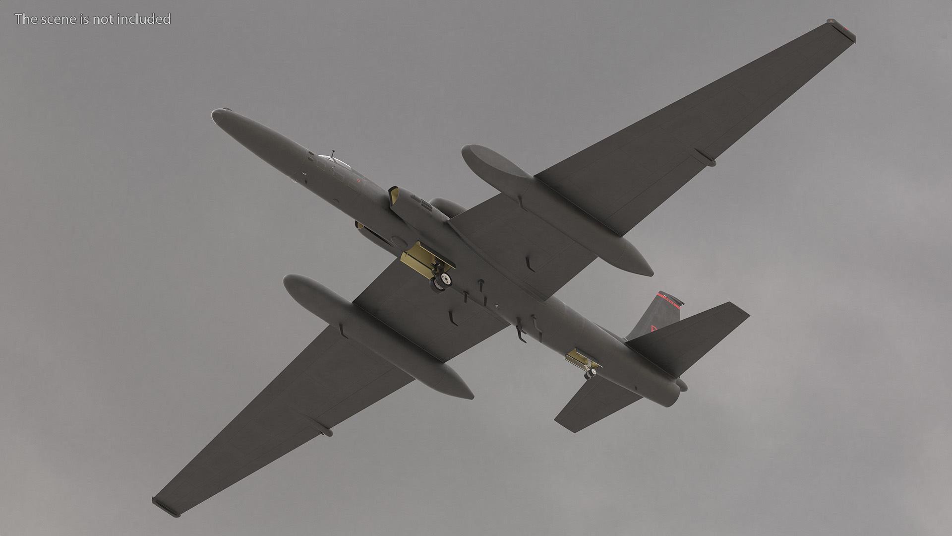 Aircraft Lockheed U_2 Dragon Lady Simple Interior 3D model
