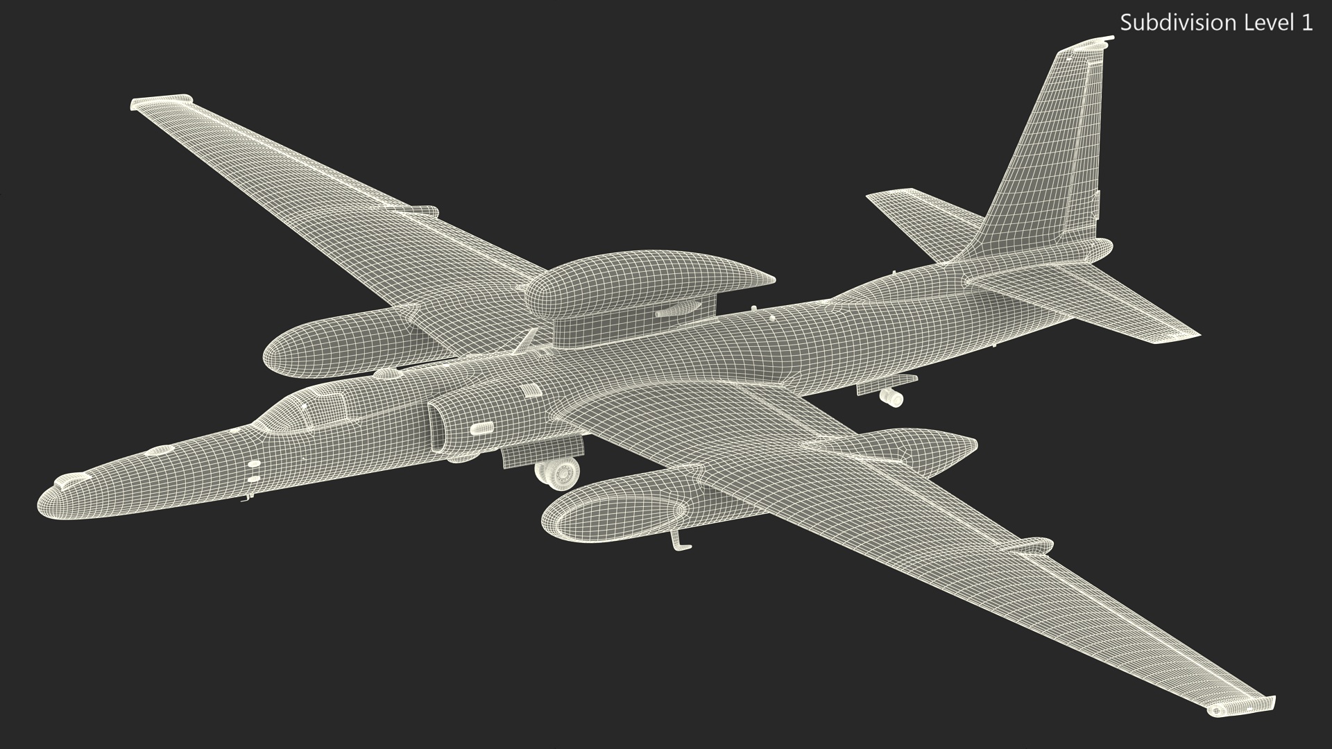 Aircraft Lockheed U_2 Dragon Lady Simple Interior 3D model
