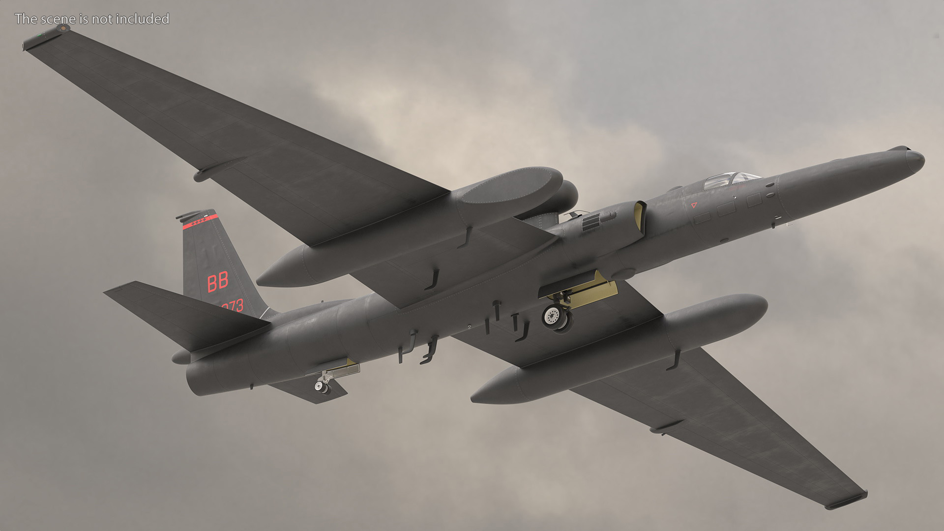 Aircraft Lockheed U_2 Dragon Lady Simple Interior 3D model