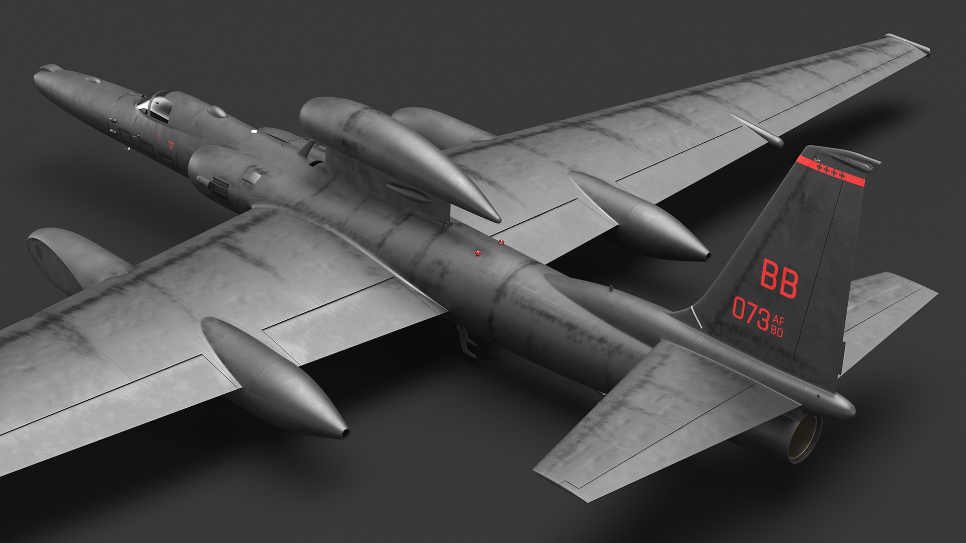 Aircraft Lockheed U_2 Dragon Lady Simple Interior 3D model