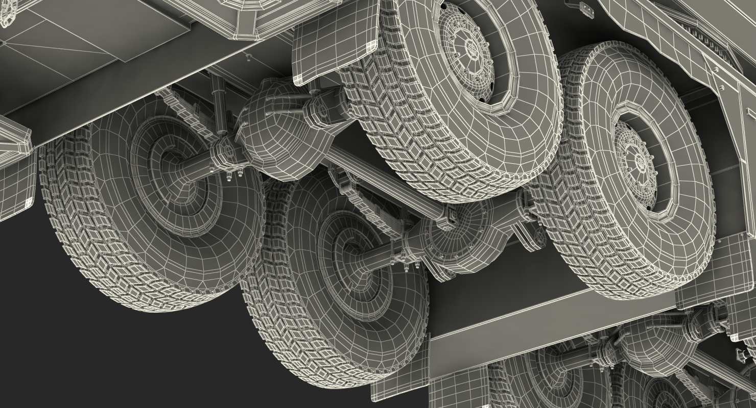 3D model Heavy Duty Mobile Crane Rigged