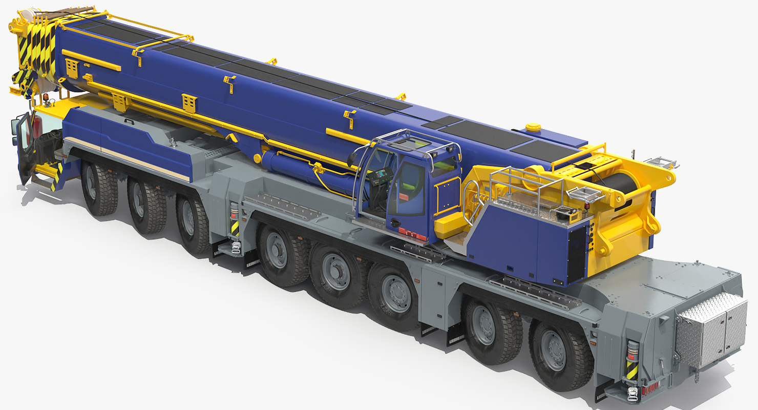 3D model Heavy Duty Mobile Crane Rigged