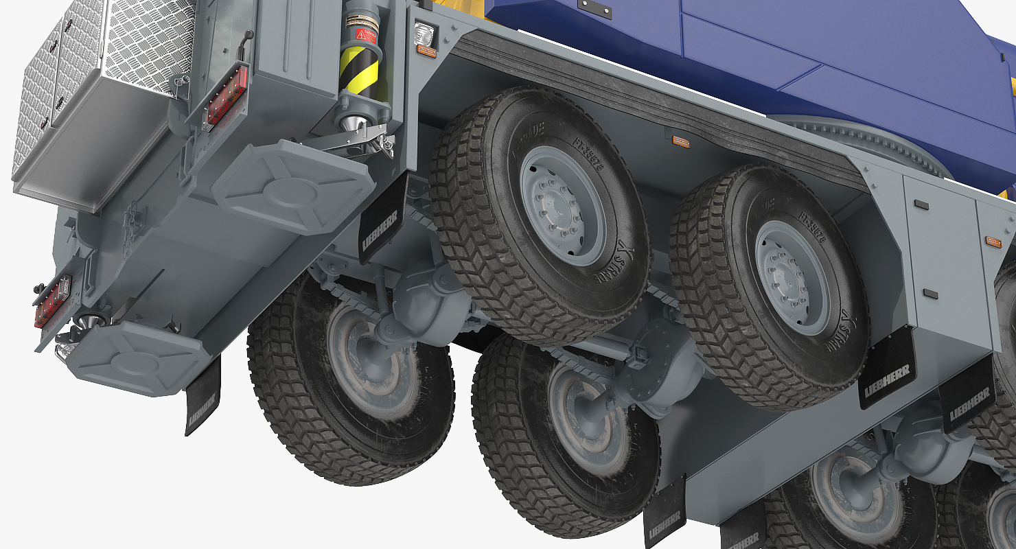 3D model Heavy Duty Mobile Crane Rigged