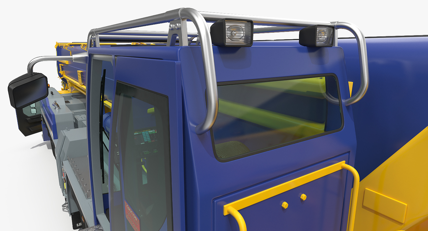 3D model Heavy Duty Mobile Crane Rigged