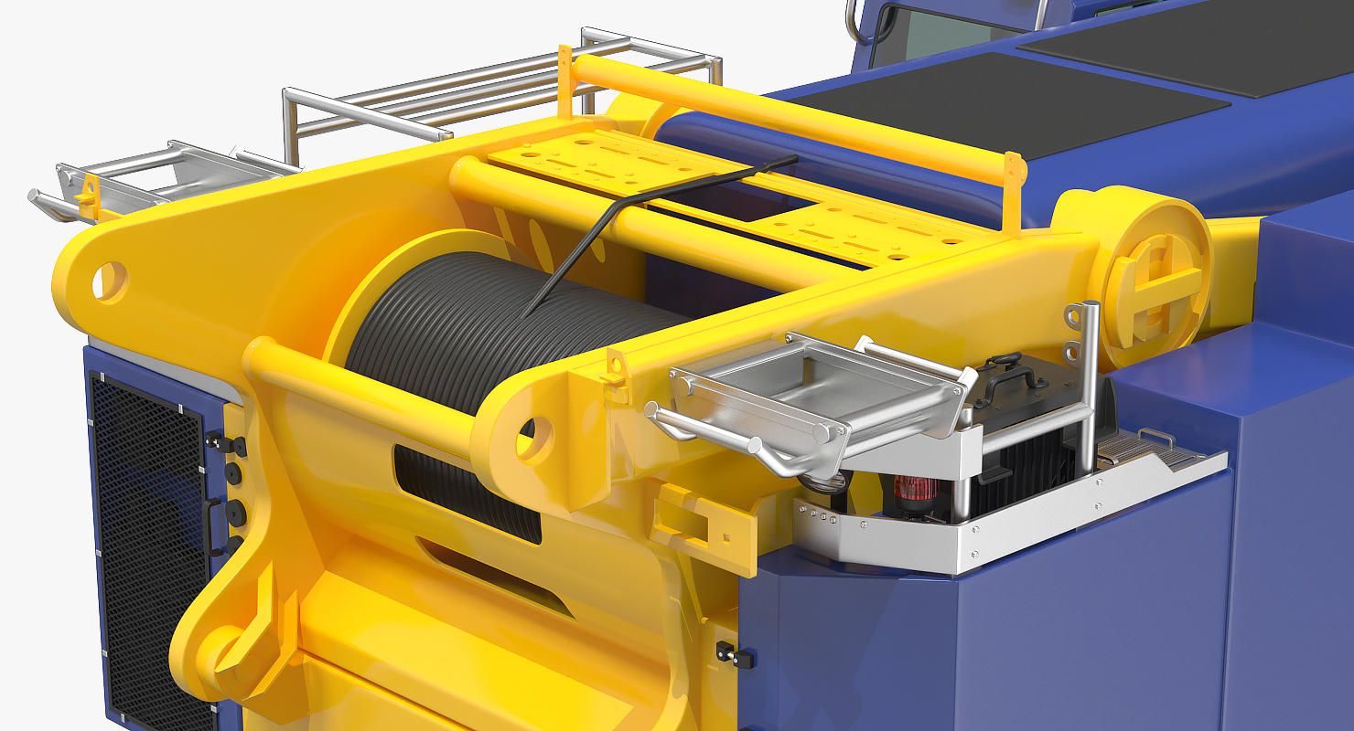 3D model Heavy Duty Mobile Crane Rigged