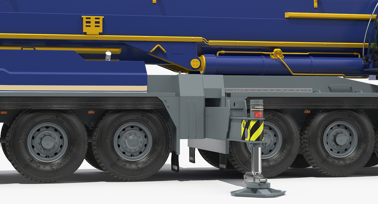 3D model Heavy Duty Mobile Crane Rigged