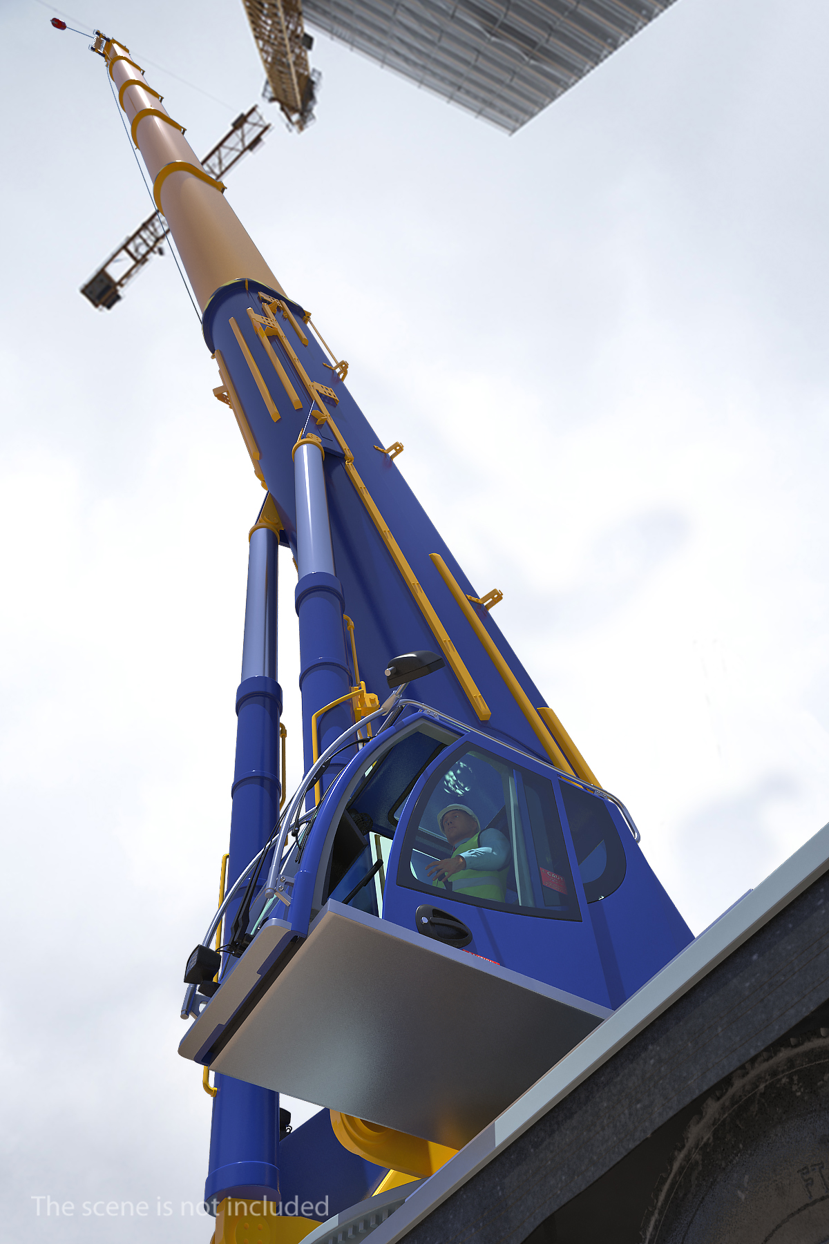 3D model Heavy Duty Mobile Crane Rigged