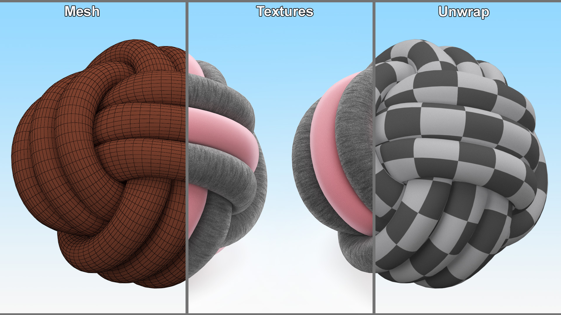 3D model Decorative Knot Ball Pillow Cushion