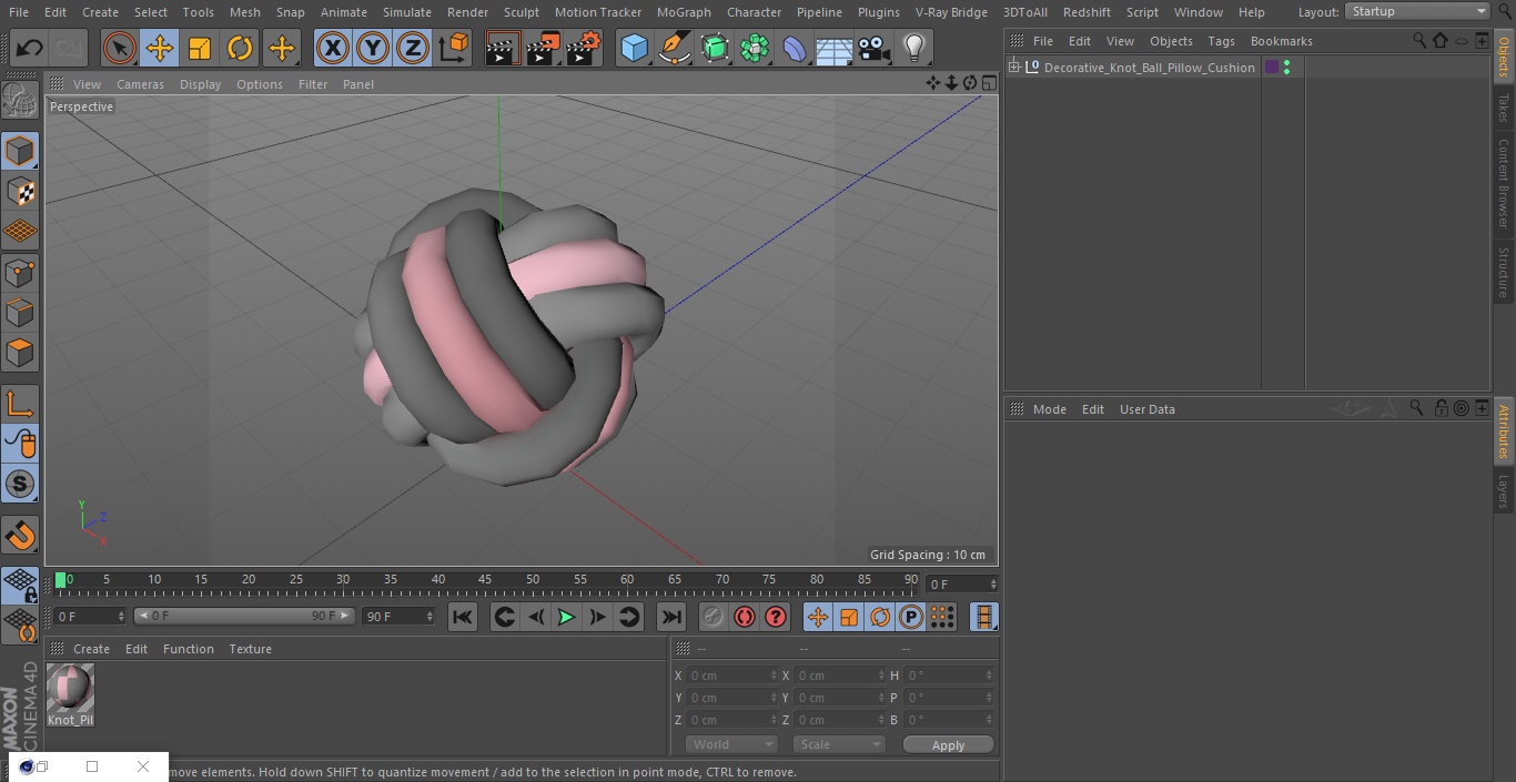 3D model Decorative Knot Ball Pillow Cushion