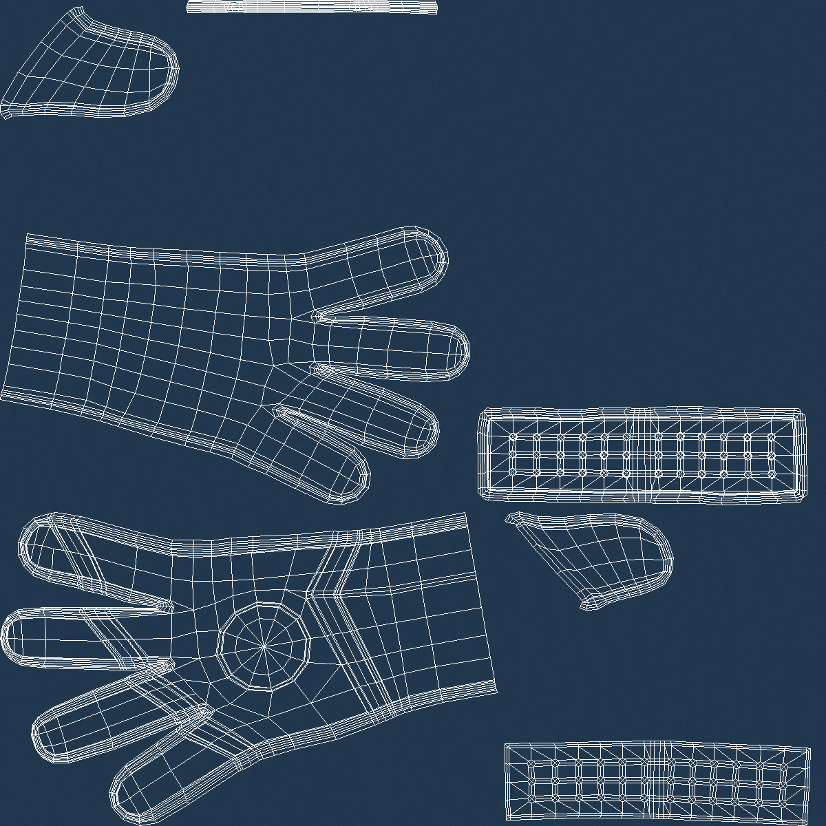 Soccer Goalkeeper Gloves 3D model