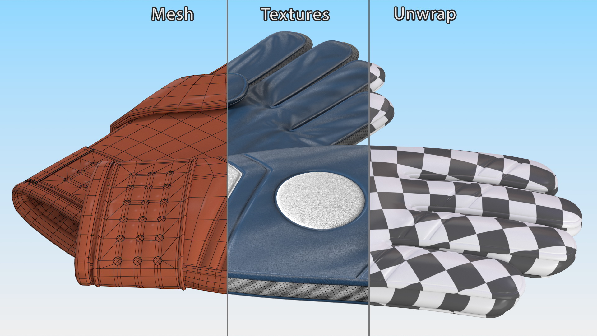 Soccer Goalkeeper Gloves 3D model