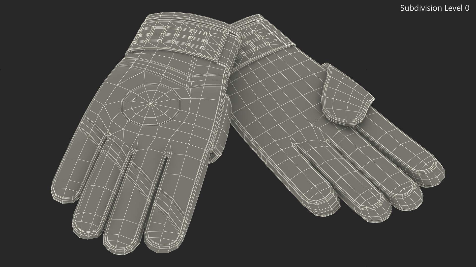 Soccer Goalkeeper Gloves 3D model