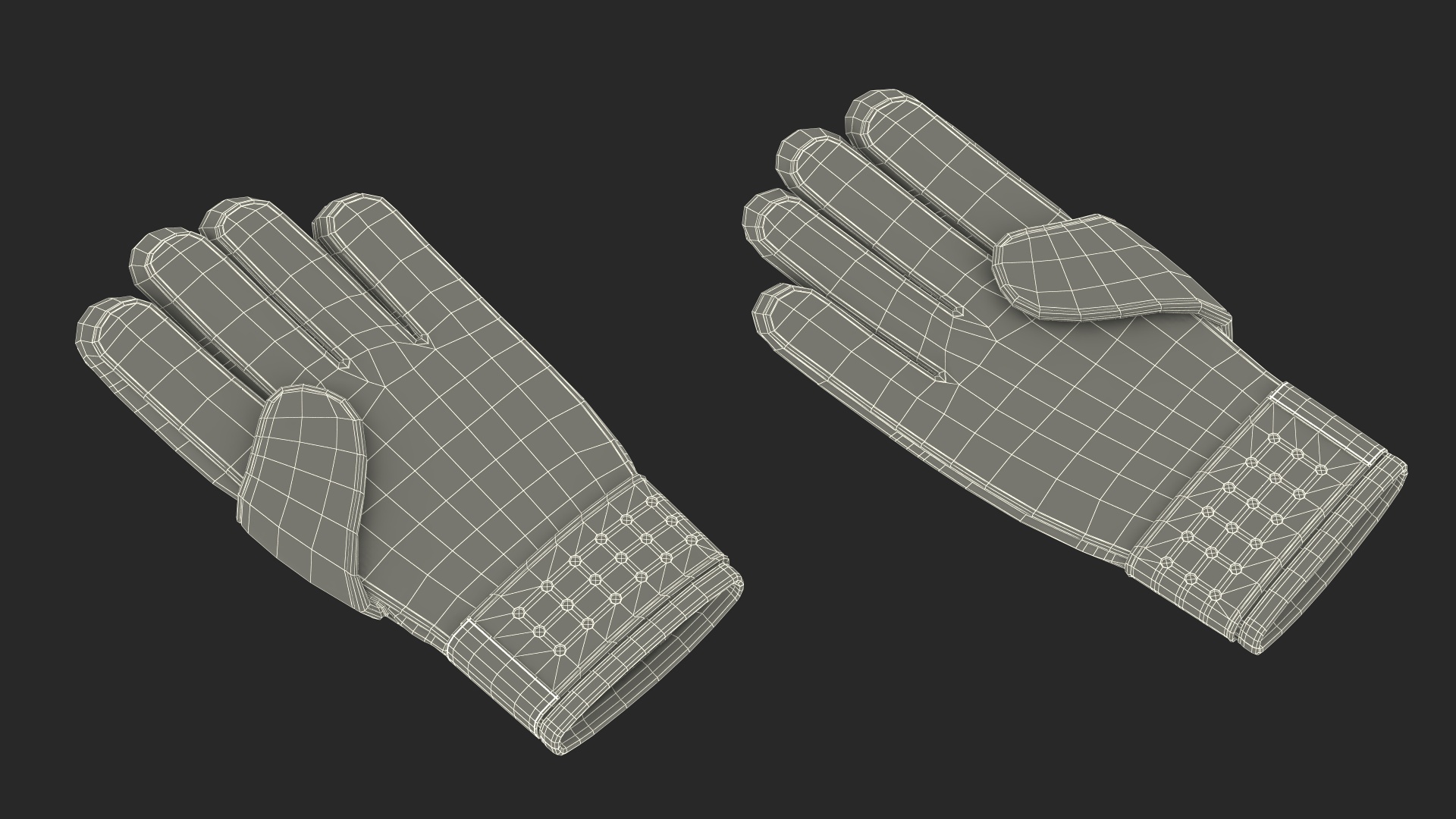 Soccer Goalkeeper Gloves 3D model