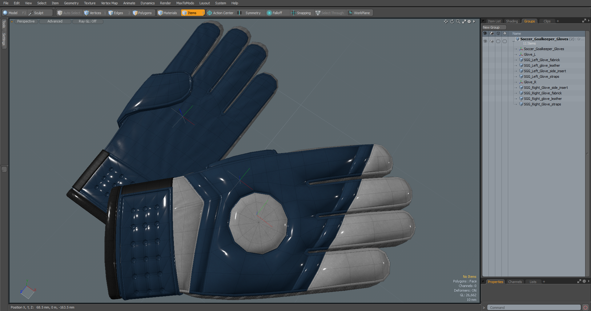 Soccer Goalkeeper Gloves 3D model
