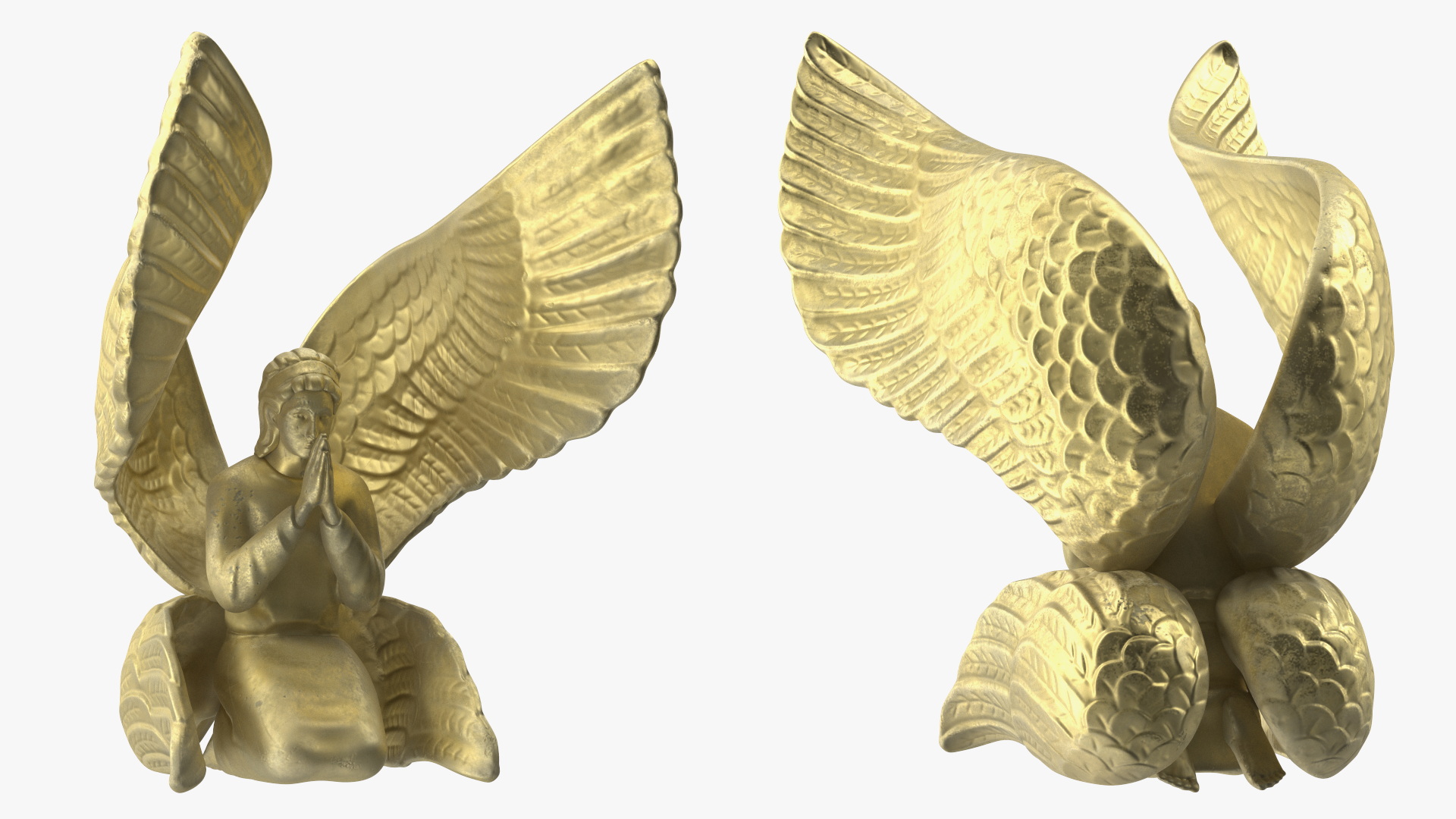 Praying Seraph Figure for 3D Print 3D model