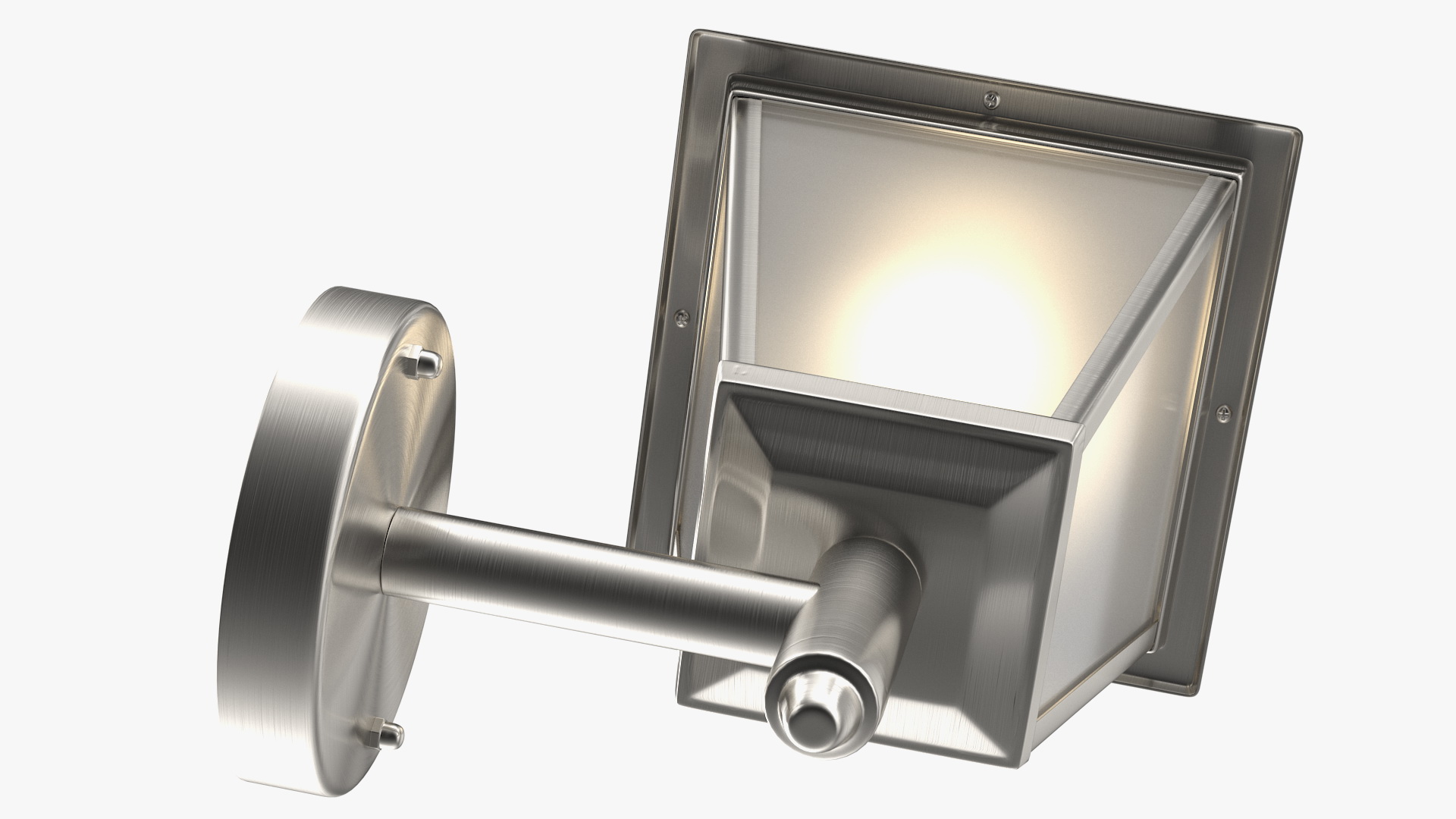 Classical Design Solar Outdoor Wall Lamp Switched On 3D