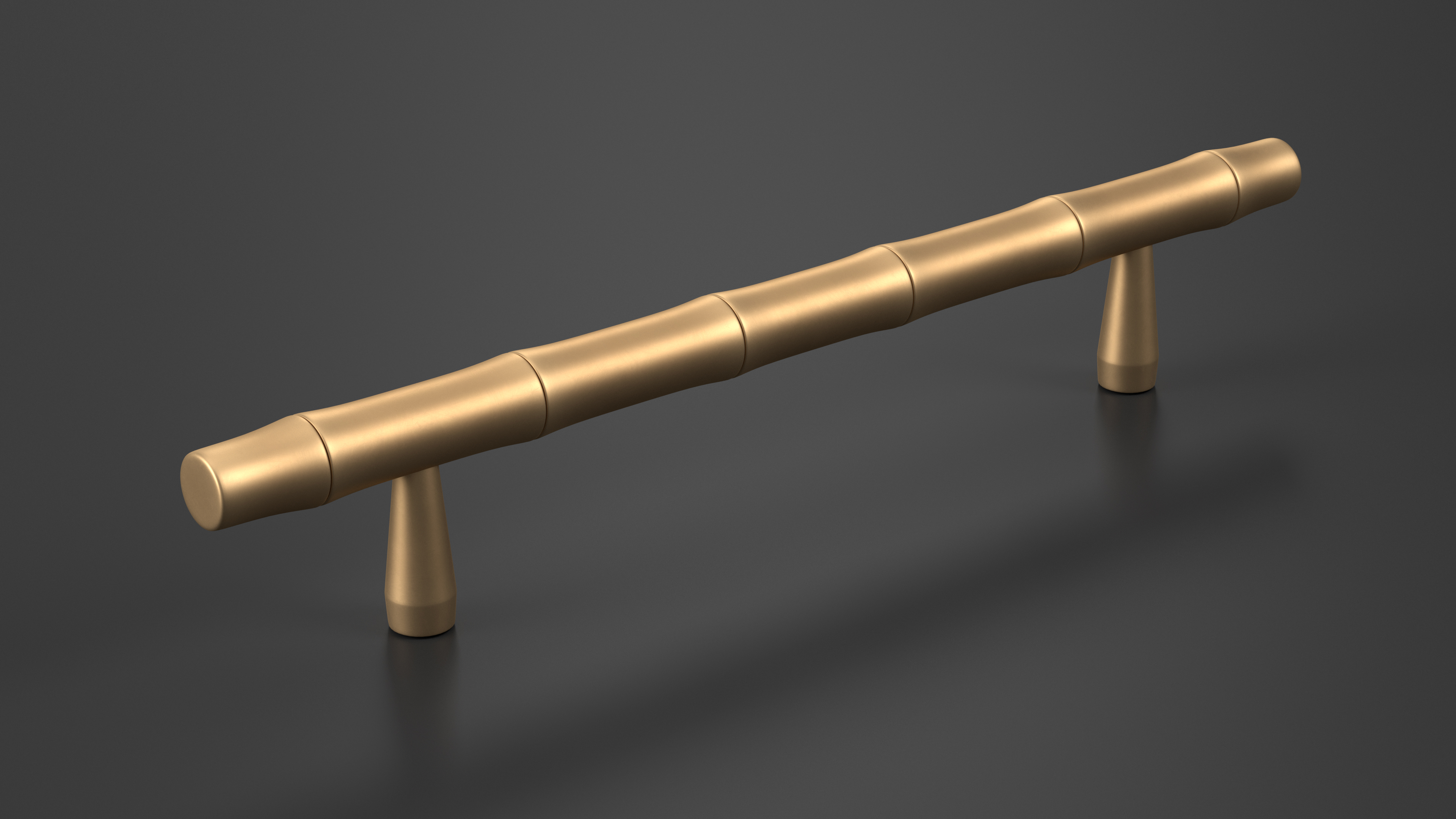 Kitchen Cabinet Handle T-Bar Designed Bronze 3D model