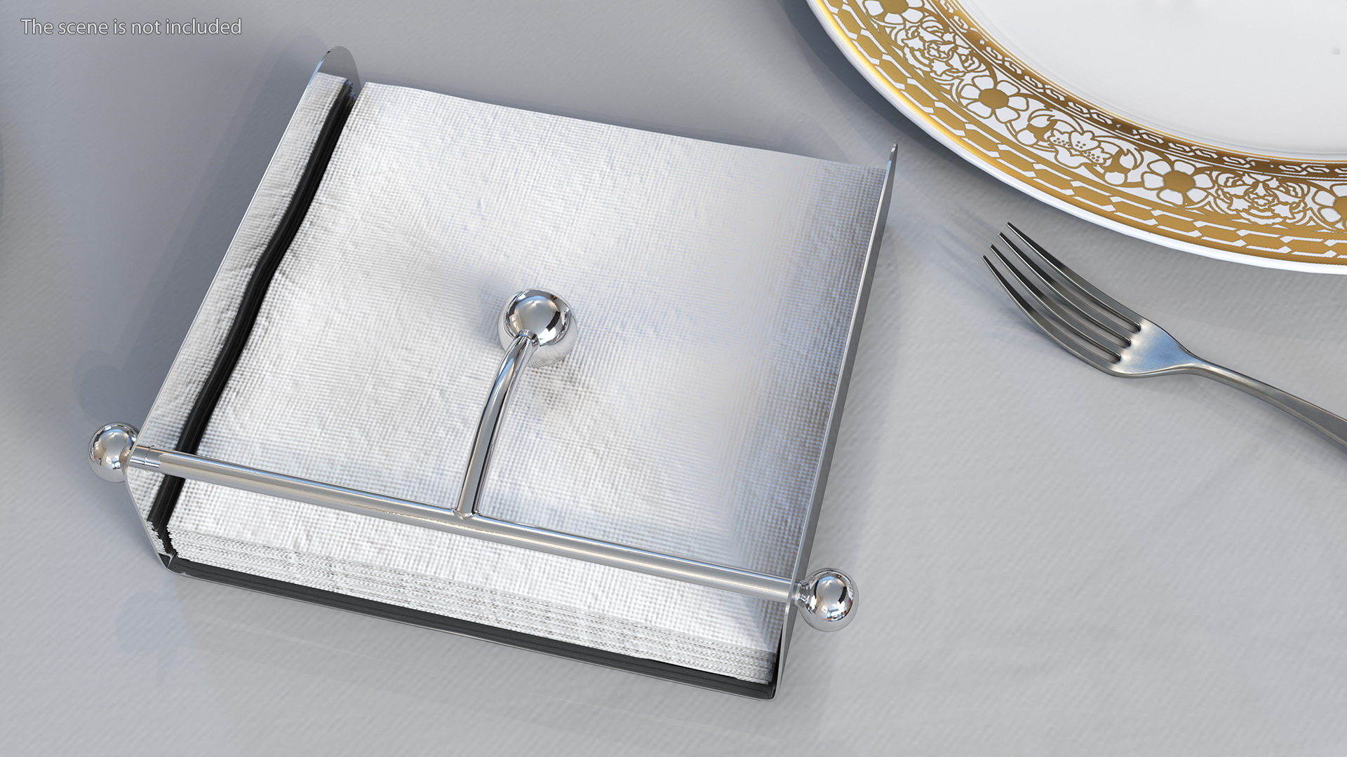 Napkin Holder Stainless Steel Full 3D model