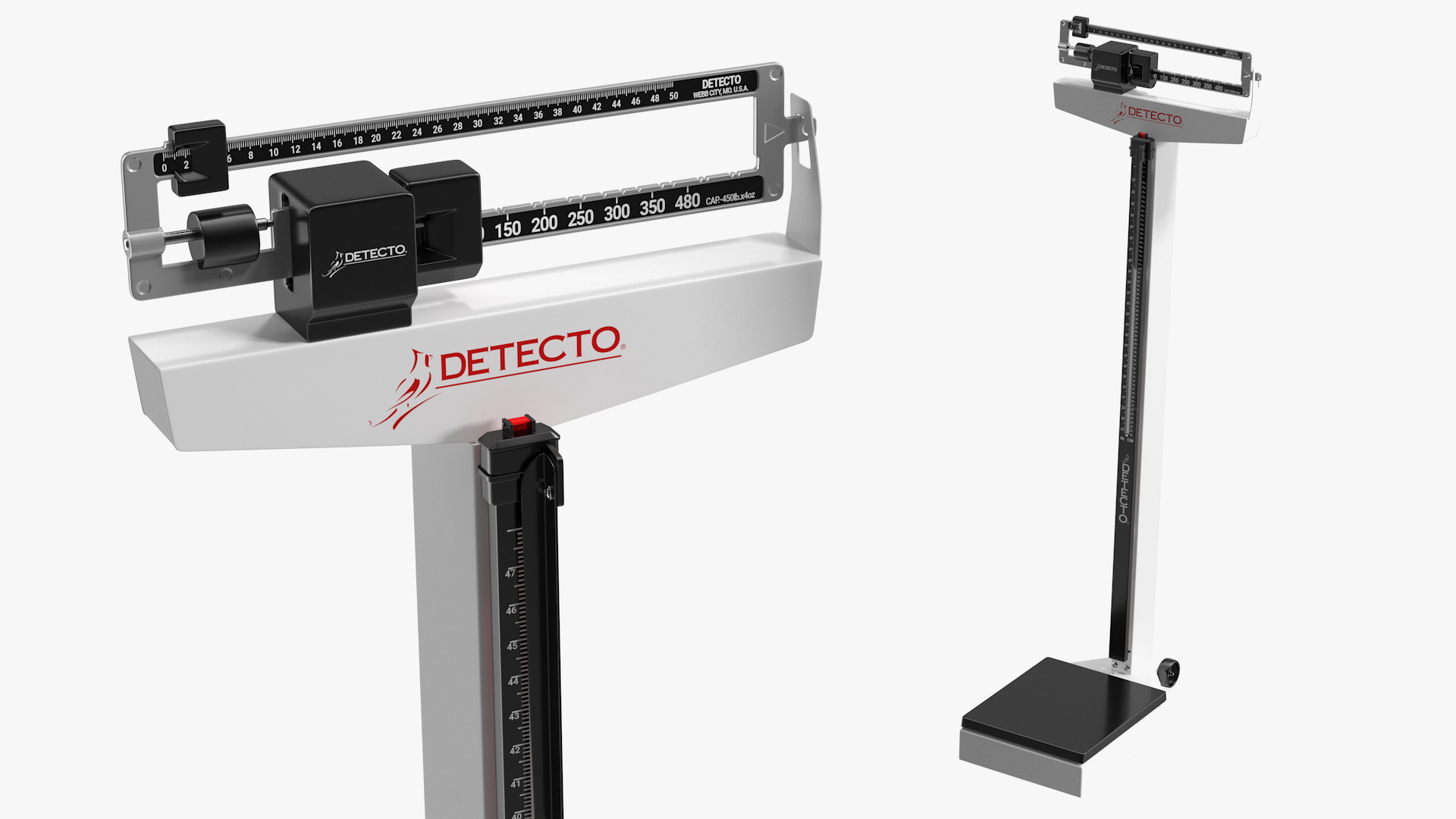 3D model Detecto Weigh Beam Scale with Height Rod