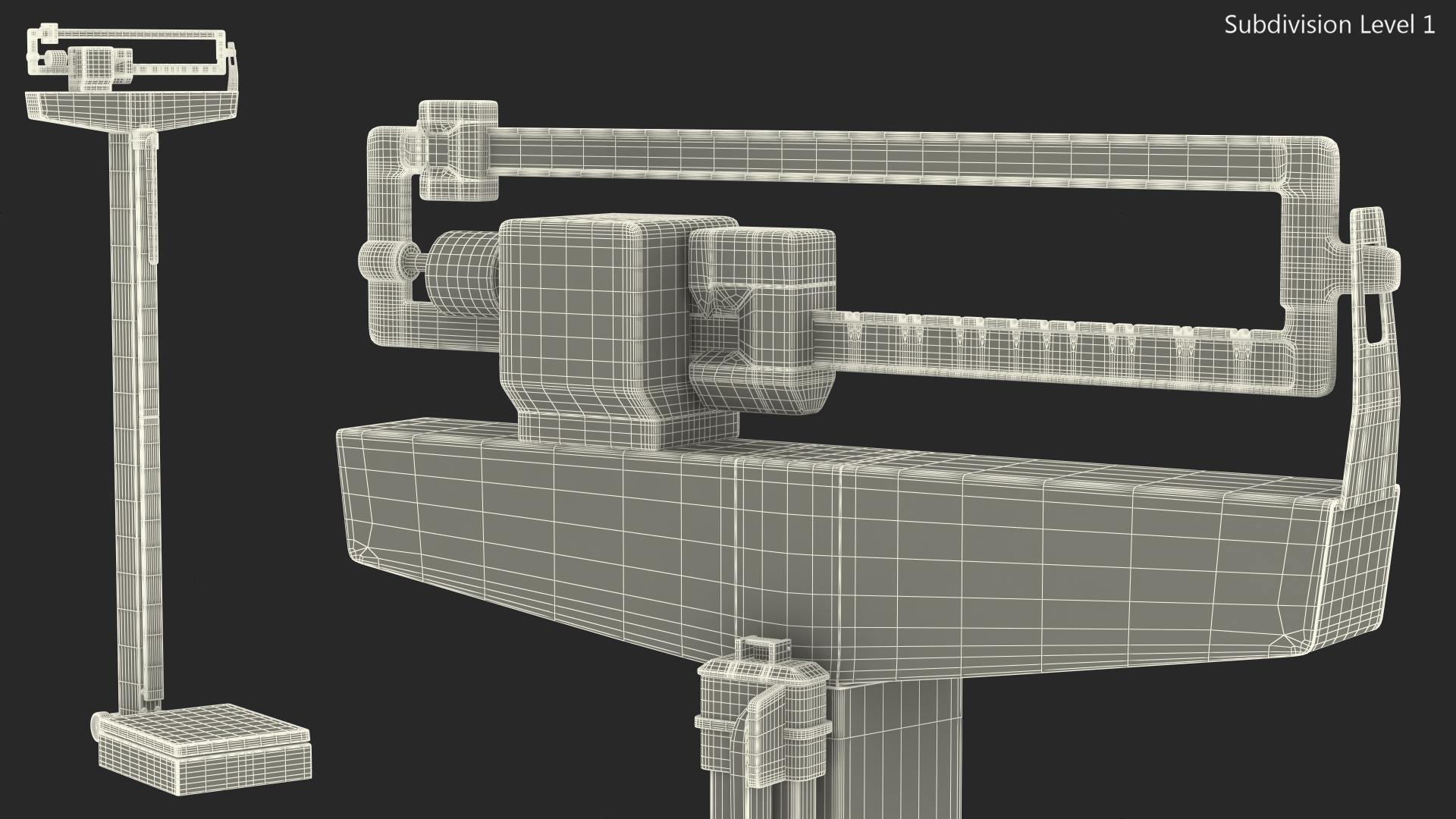 3D model Detecto Weigh Beam Scale with Height Rod