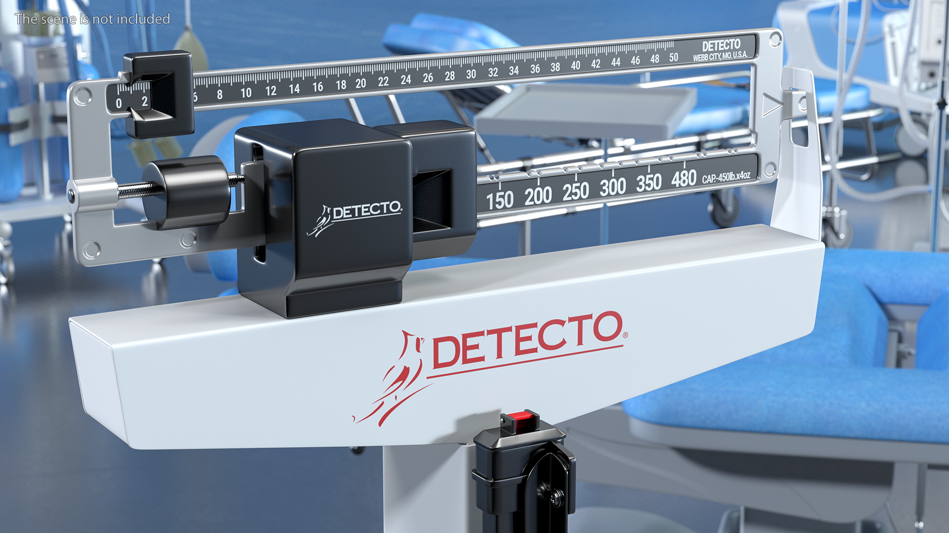 3D model Detecto Weigh Beam Scale with Height Rod