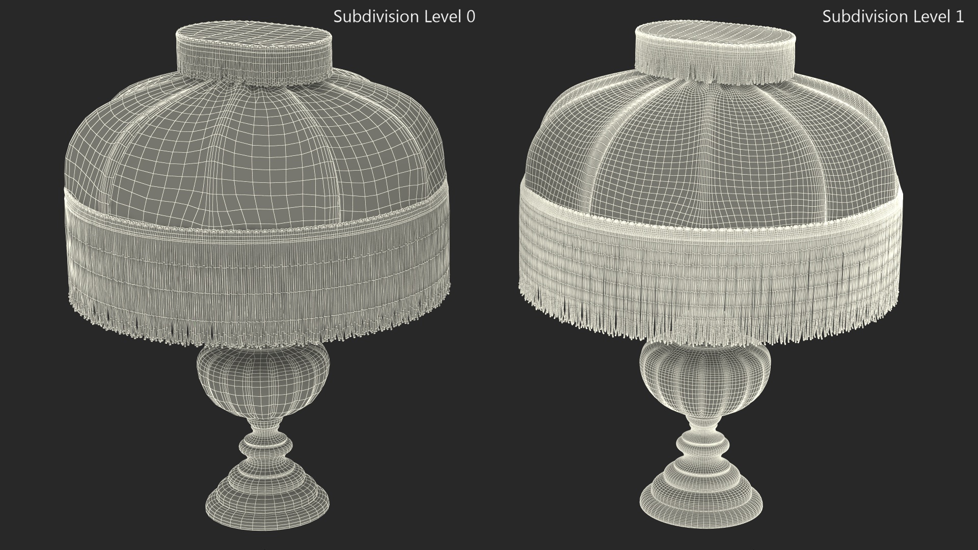 3D Old Dirty Vintage Table Lamp model